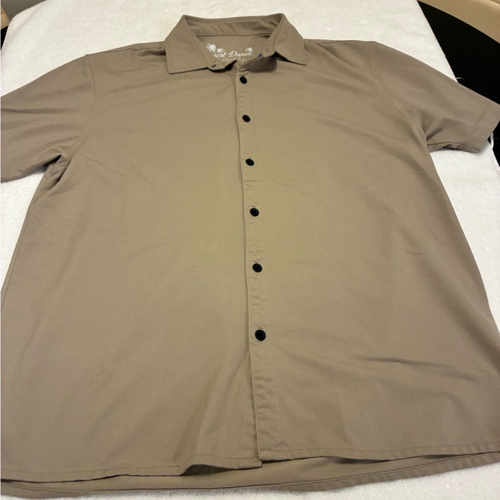 Classic Men's Beige Short Sleeve Polo